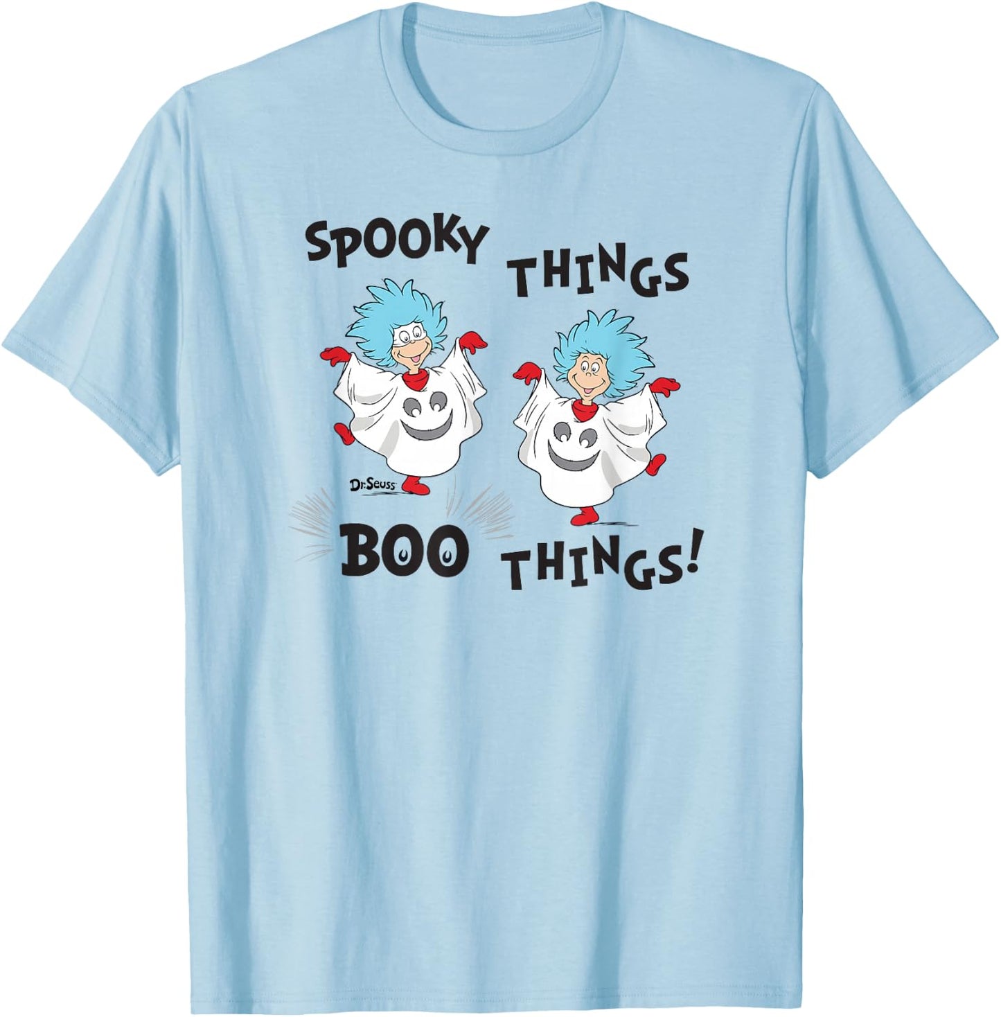 Dr. Seuss Halloween Spooky Boo Things T-Shirt - T-Shirt | Light Blue