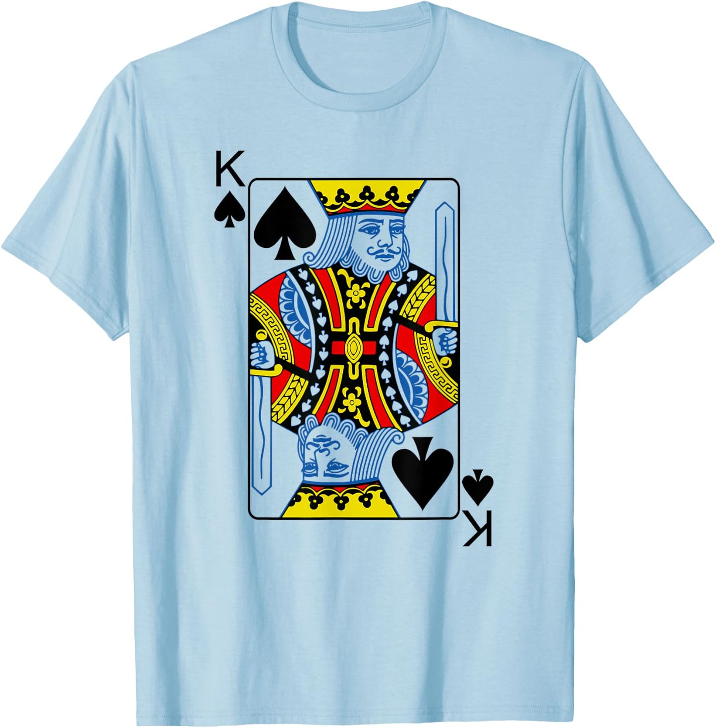 King Of Spades Playing Cards Poker T-Shirt - T-Shirt | Light Blue