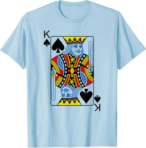 King Of Spades Playing Cards Poker T-Shirt - T-Shirt | Light Blue