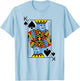 King Of Spades Playing Cards Poker T-Shirt - T-Shirt | Light Blue