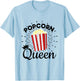 Popcorn Queen Popcorn Lover For Girls T-Shirt - T-Shirt | Light Blue