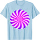 Sweet Purple Candy Swirl Graphic Novelty T-Shirt - T-Shirt | Light Blue