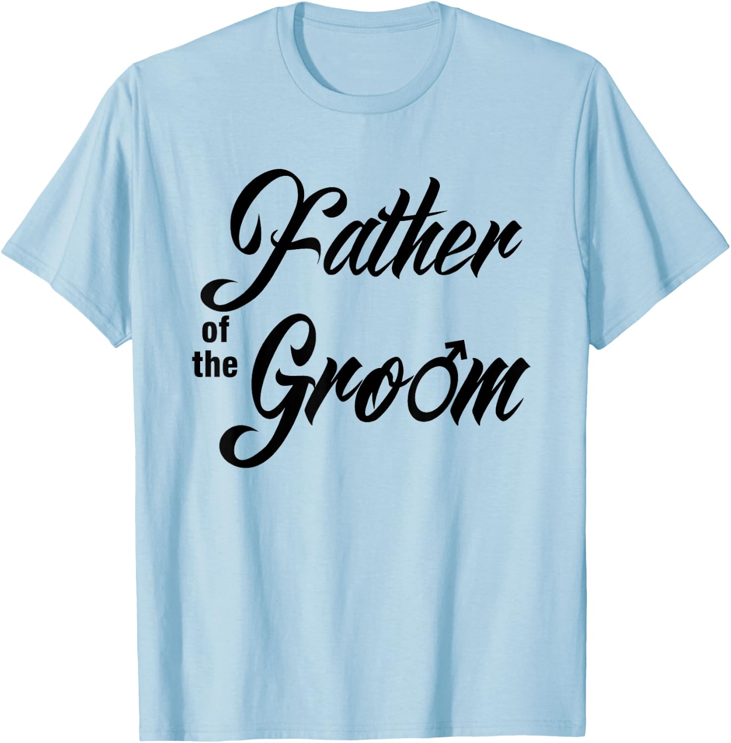 Father Of Groom Wedding Party Matching Bridal Party White T-Shirt - T-Shirt | Light Blue