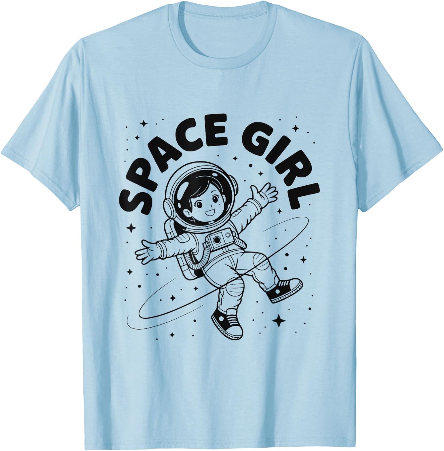 Funny Spaceman Space Girl Astronomy Astronauts T-Shirt - T-Shirt | Light Blue
