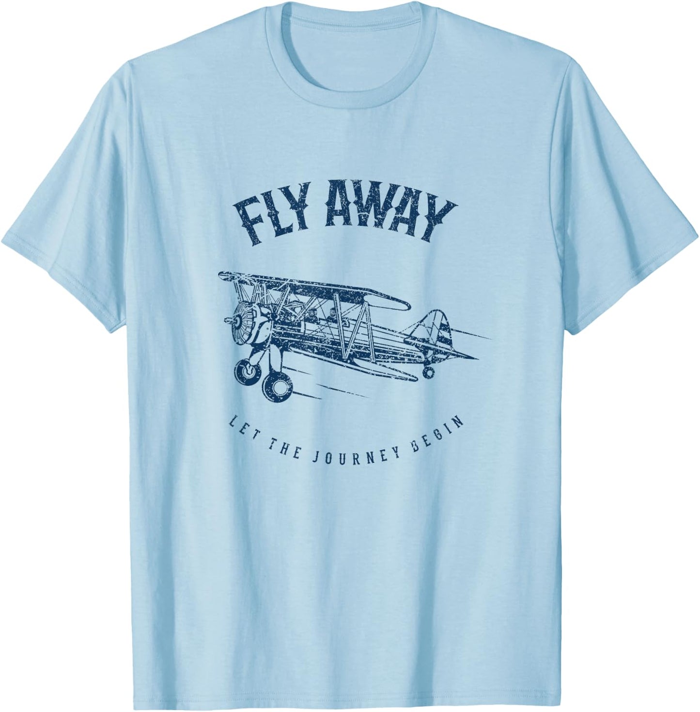 Classic Airplane Shirt Fly Away T-Shirt - T-Shirt | Light Blue