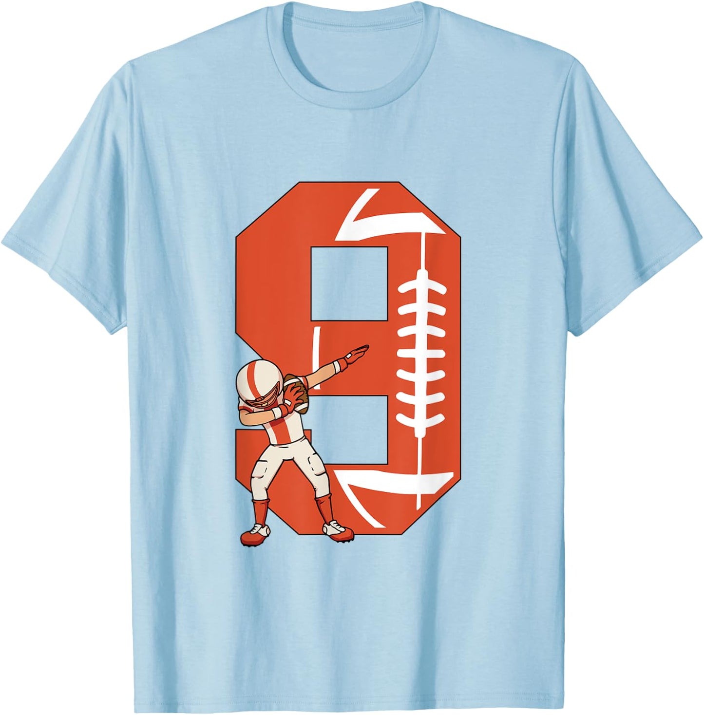 9 Years Old Boy Football Player 9th Football Birthday Boys T-Shirt - T-Shirt | Light Blue
