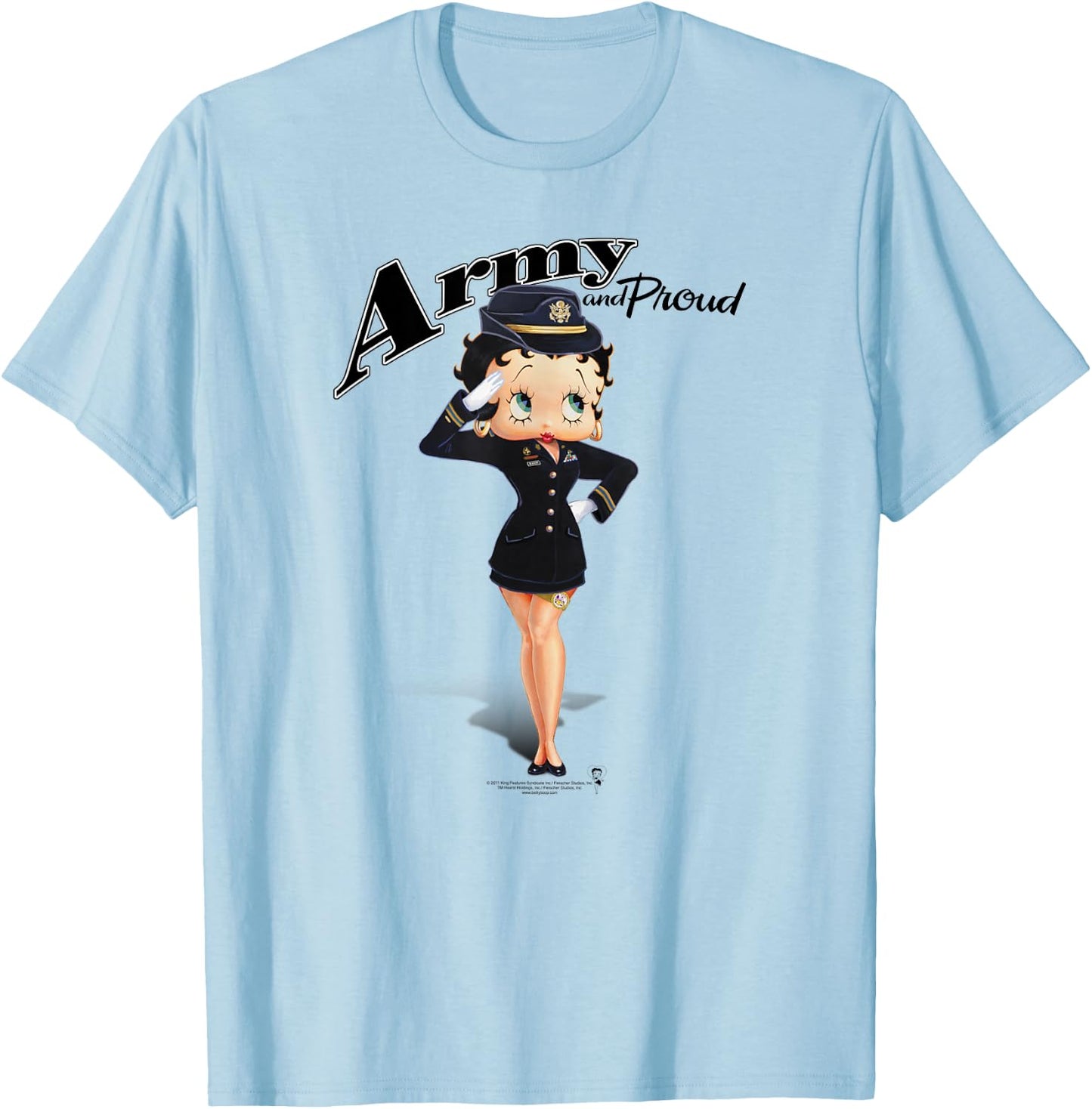 Betty Boop Army Boop T-Shirt - T-Shirt | Light Blue