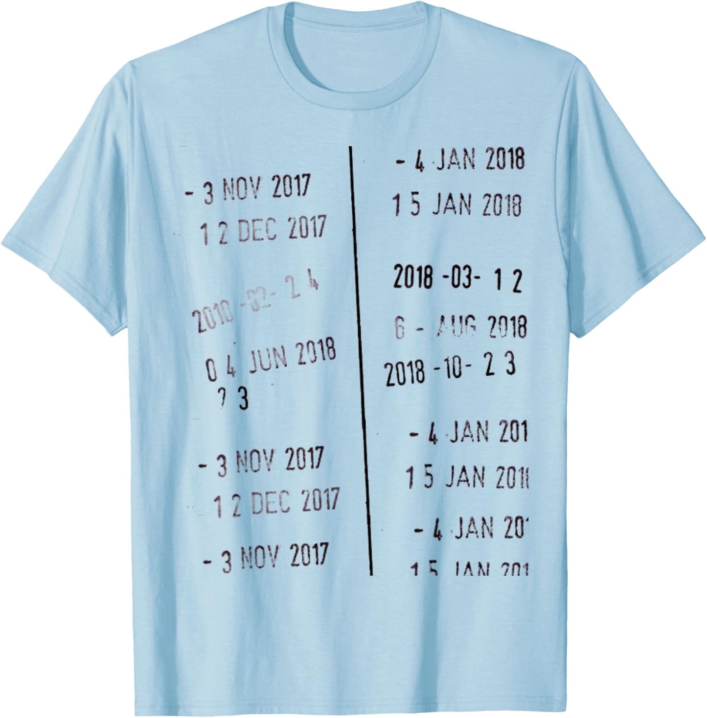 Funny Novelty Library Stamp Due Date Librarians Men Women T-Shirt - T-Shirt | Light Blue