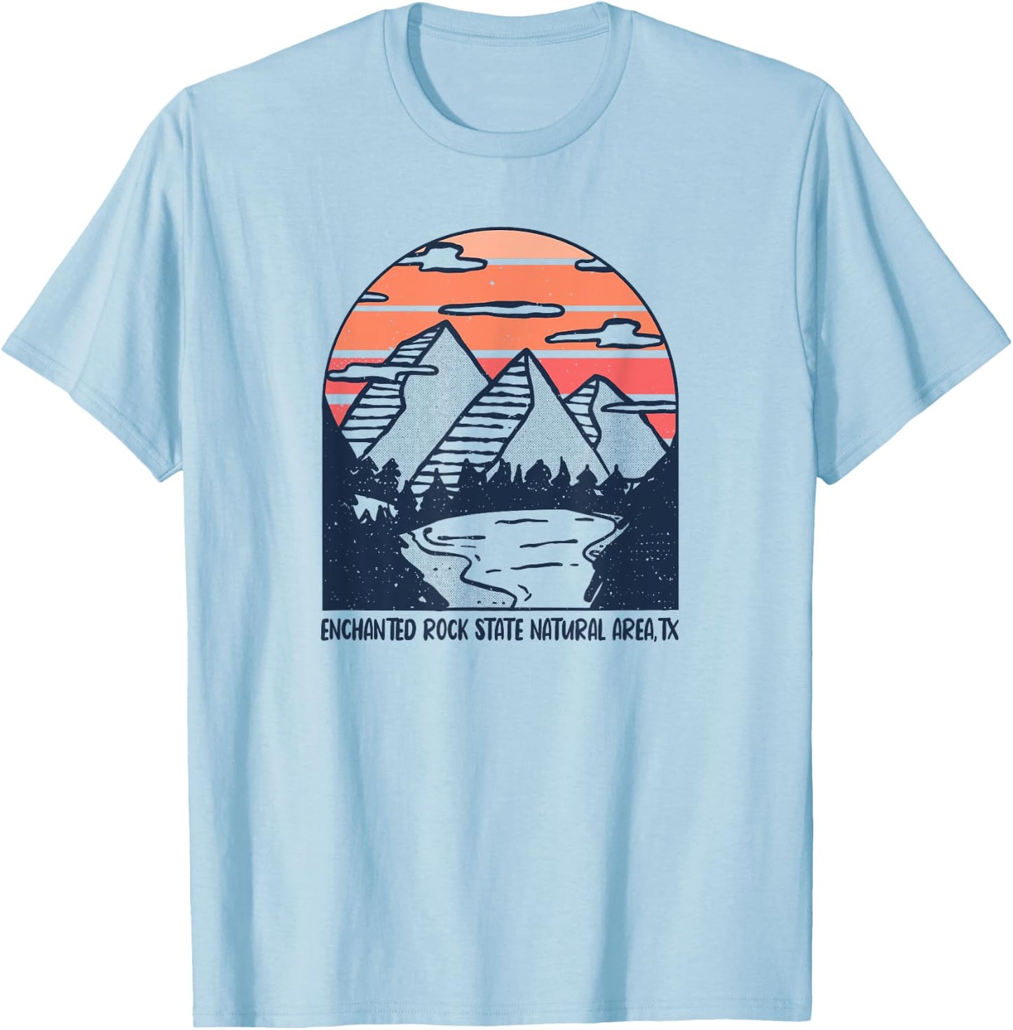 Enchanted Rock Natural Area Texas Outdoors Camping Hiking T-Shirt - T-Shirt | Light Blue