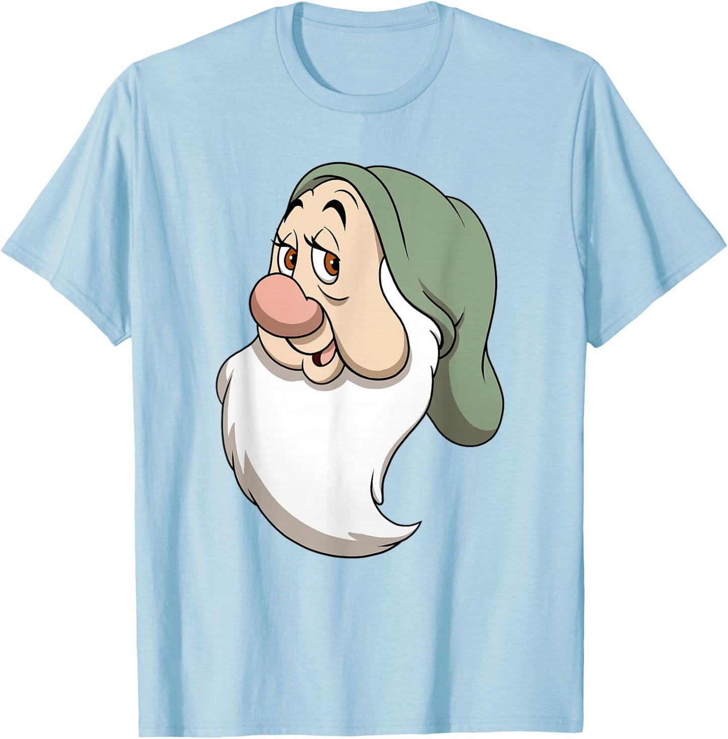 Disney Snow White And The Seven Dwarfs Bashful Big Face T-Shirt - T-Shirt | Light Blue