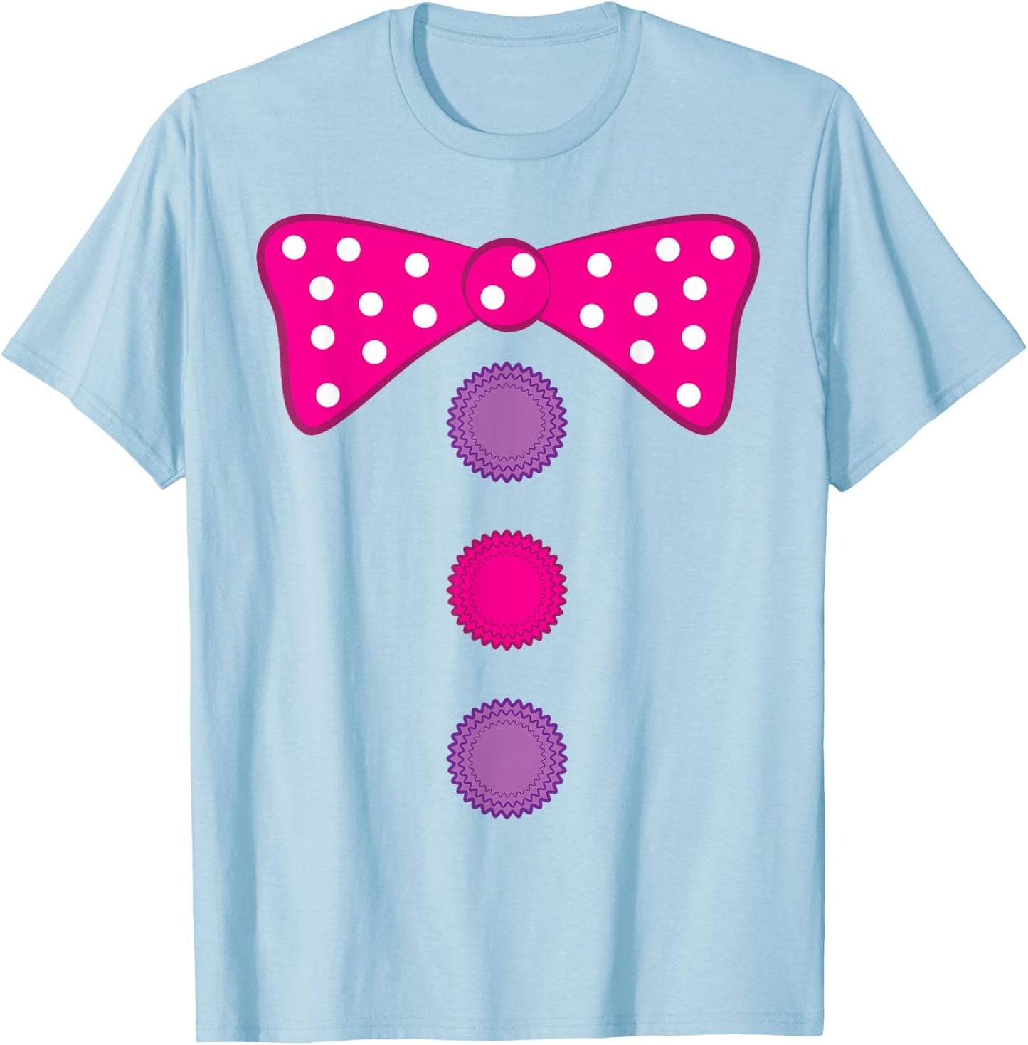 Girl Clown Bow Tie Halloween Costume Funny T-Shirt - T-Shirt | Light Blue