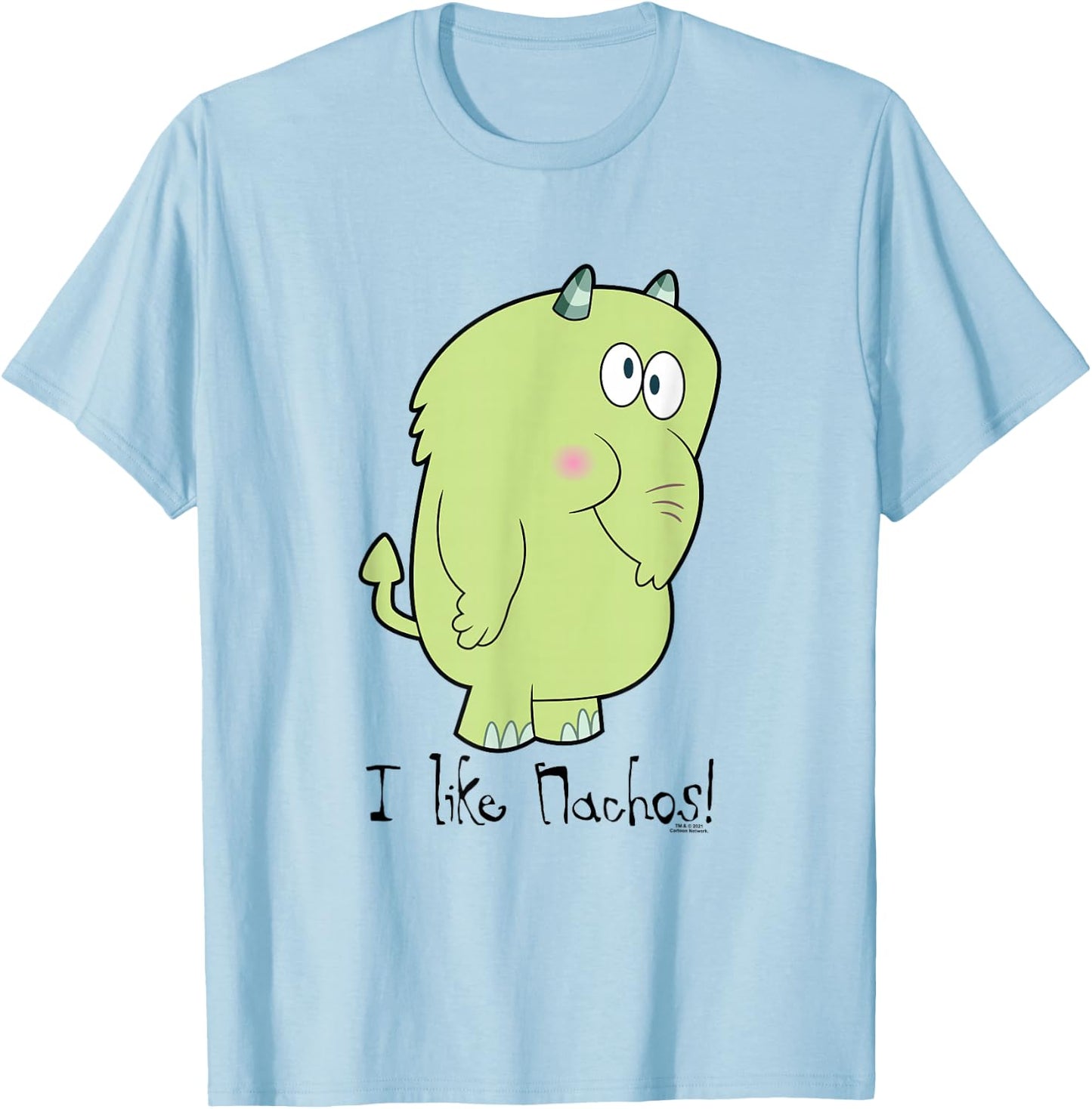 The Grim Adventures of Billy & Mandy Fred - I Like Nachos T-Shirt - T-Shirt | Light Blue