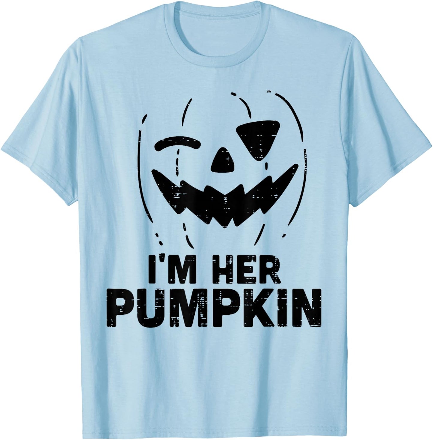Im Her Pumpkin Matching Halloween Couples Him And Her Men T-Shirt - T-Shirt | Light Blue