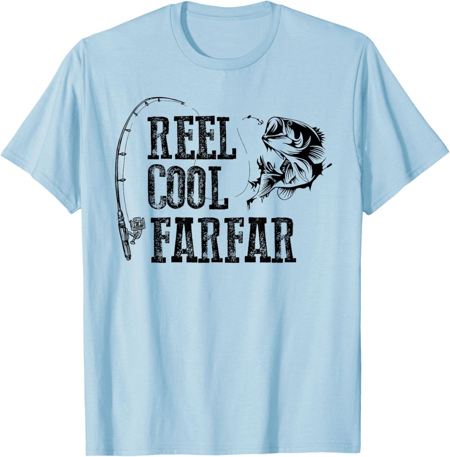Farfar Fishing: Reel Cool Farfar Funny Gift T-Shirt - T-Shirt | Light Blue