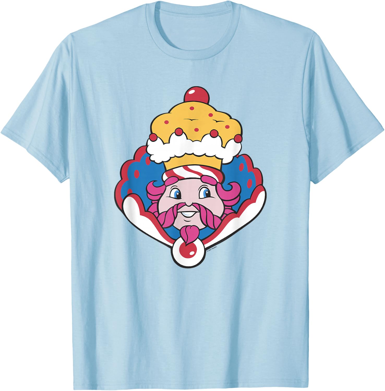 Candy Land Halloween King Kandy Big Face T-Shirt - T-Shirt | Light Blue