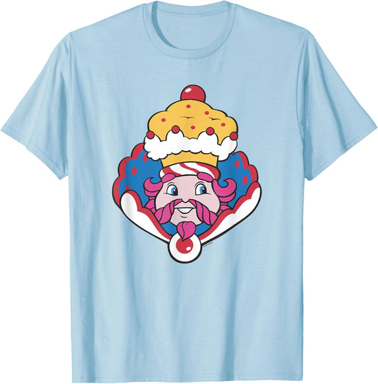 Candy Land Halloween King Kandy Big Face T-Shirt - T-Shirt | Light Blue
