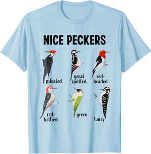 Funny Woodpecker Nice Peckers bird watching T-Shirt - T-Shirt | Light Blue