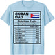 Cuban Dad Nutrition Facts Father's Day National Heritage T-Shirt - T-Shirt | Light Blue