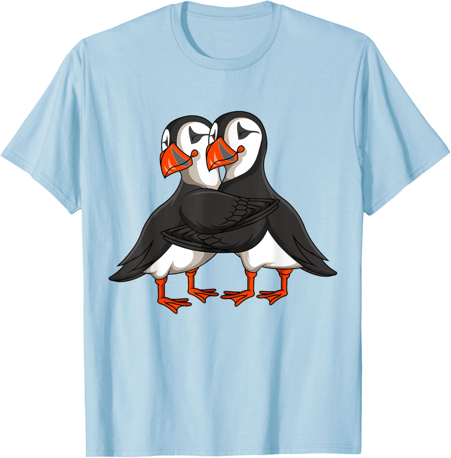 Puffin Lover Kids Girls Women Puffin Bird T-Shirt - T-Shirt | Light Blue