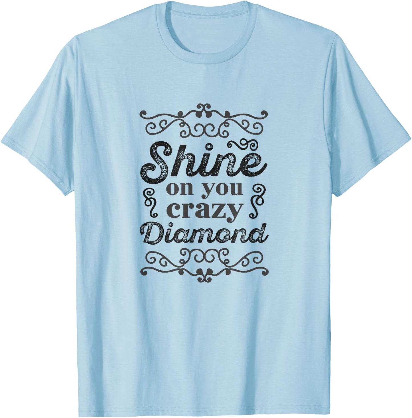 Shine On You Crazy Diamond Graphic Rock T-Shirt - T-Shirt | Light Blue