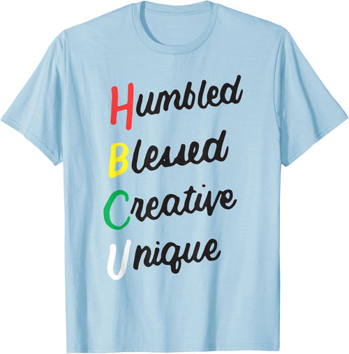 Historically Black Colleges and Universities Gifts HBCU Apparel African Humbled Blessed Creative Unique for -Adults, Kids, Grey, Small, Short Sleeve