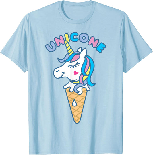 Unicorn Ice Cream Kawaii Unicone Cute T-Shirt - T-Shirt | Light Blue