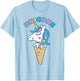 Unicorn Ice Cream Kawaii Unicone Cute T-Shirt - T-Shirt | Light Blue