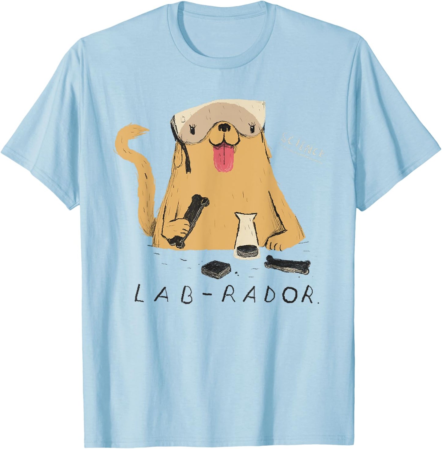 Lab-rador Labrador / Science Dog T-Shirt - T-Shirt | Light Blue