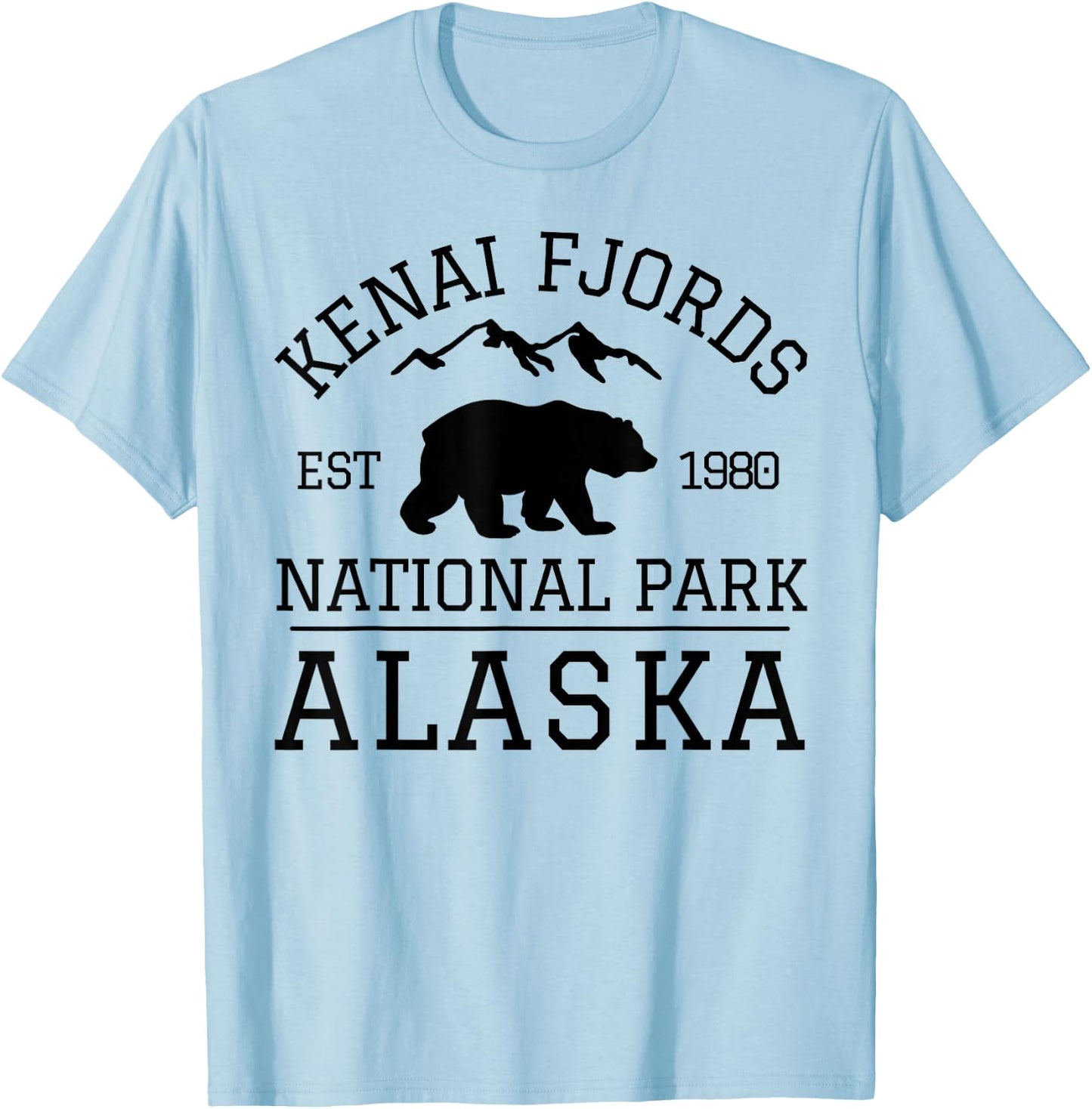 Kenai Fjords National Park T-Shirt - T-Shirt | Light Blue