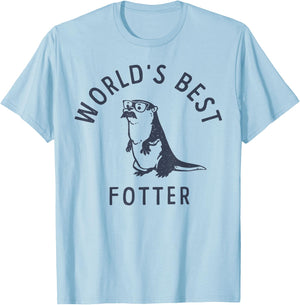 World's Best fotter Funny Otter Father's Day T-Shirt - T-Shirt | Light Blue