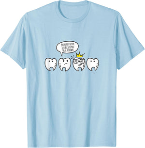 Funny Dental Hygienist Gifts Shirt Molarch Crown Dental T-Shirt - T-Shirt | Light Blue
