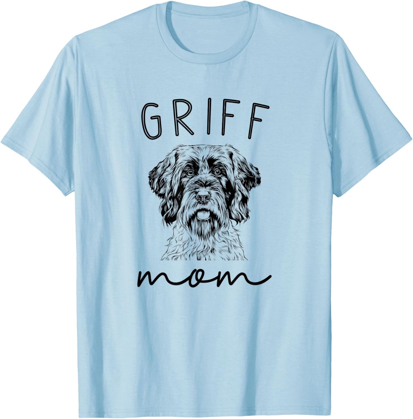 Griff Mom Wirehaired Pointing Griffon Dog Mother T-Shirt - T-Shirt | Light Blue