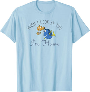 Disney Pixar Finding Nemo Group Shot Home With You T-Shirt - T-Shirt | Light Blue