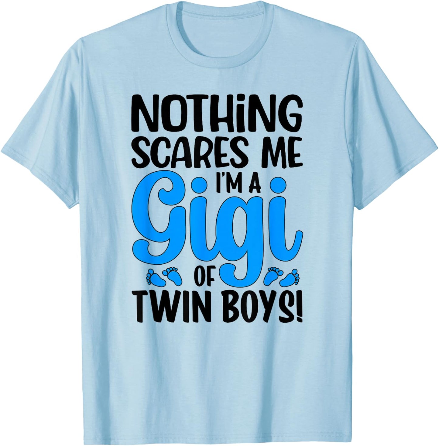 I'm A Gigi Of Twin Boys Twin Gigi Of Twins T-Shirt - T-Shirt | Light Blue