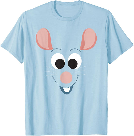 Disney Pixar Ratatouille Remy Character Face T-Shirt - T-Shirt | Light Blue