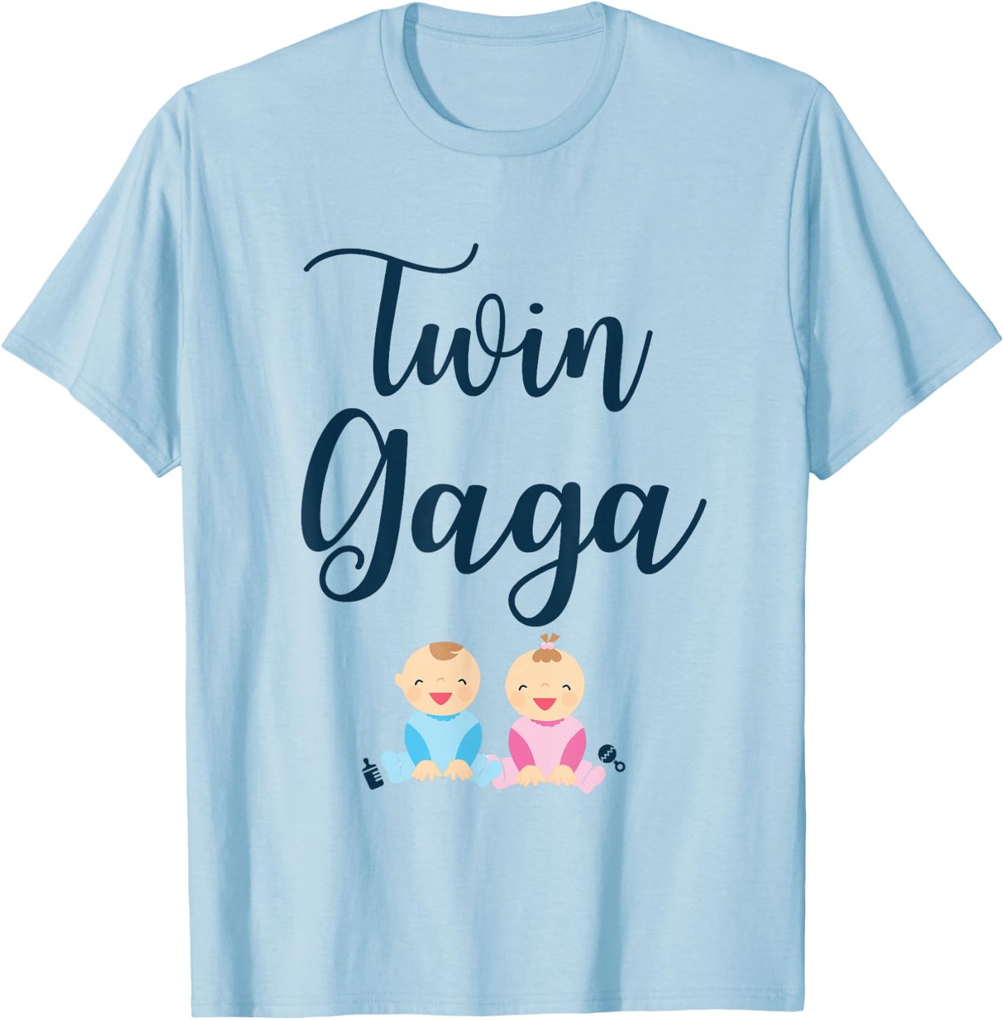 Cute Twin Gaga Of Twins Funny for New Gaga T-Shirt - T-Shirt | Light Blue