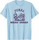 Live It Designs Cute Feral Raccoon - Wildly Wild & Unruly Untamed -Adults Kids T-Shirt - T-Shirt | Light Blue