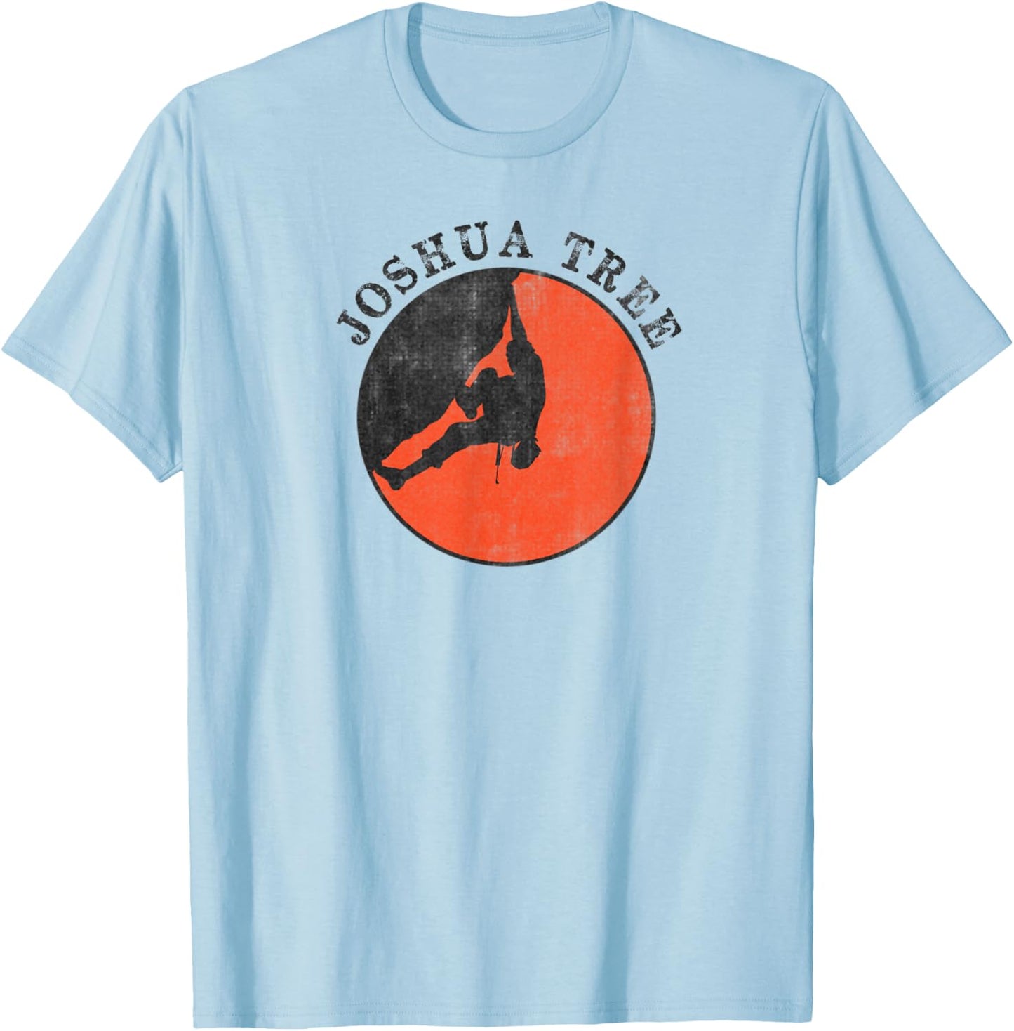 JOSHUA TREE Distressed Bouldering Rock Climbing T-Shirt - T-Shirt | Light Blue