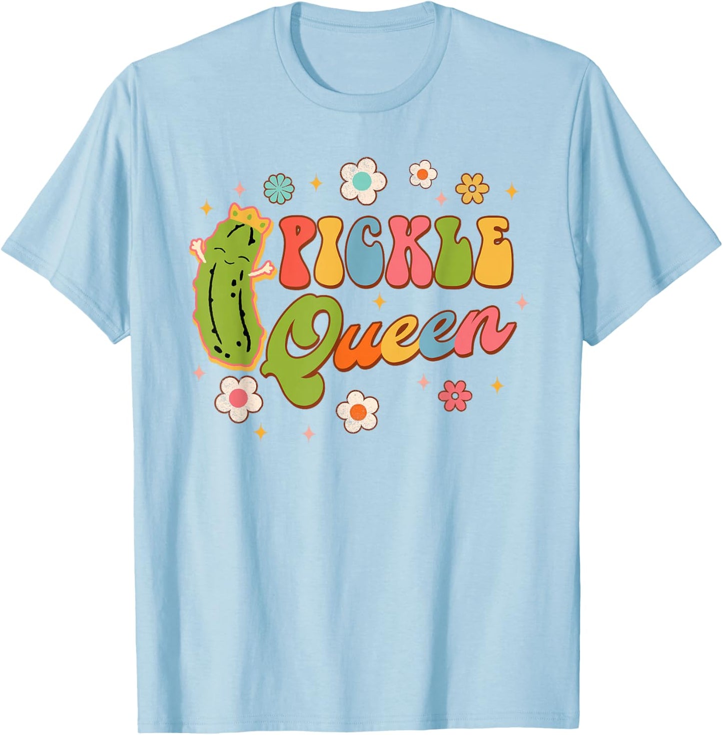 Pickle Queen Bridal Shower Bride To Be Bachelorette Matching T-Shirt - T-Shirt | Light Blue
