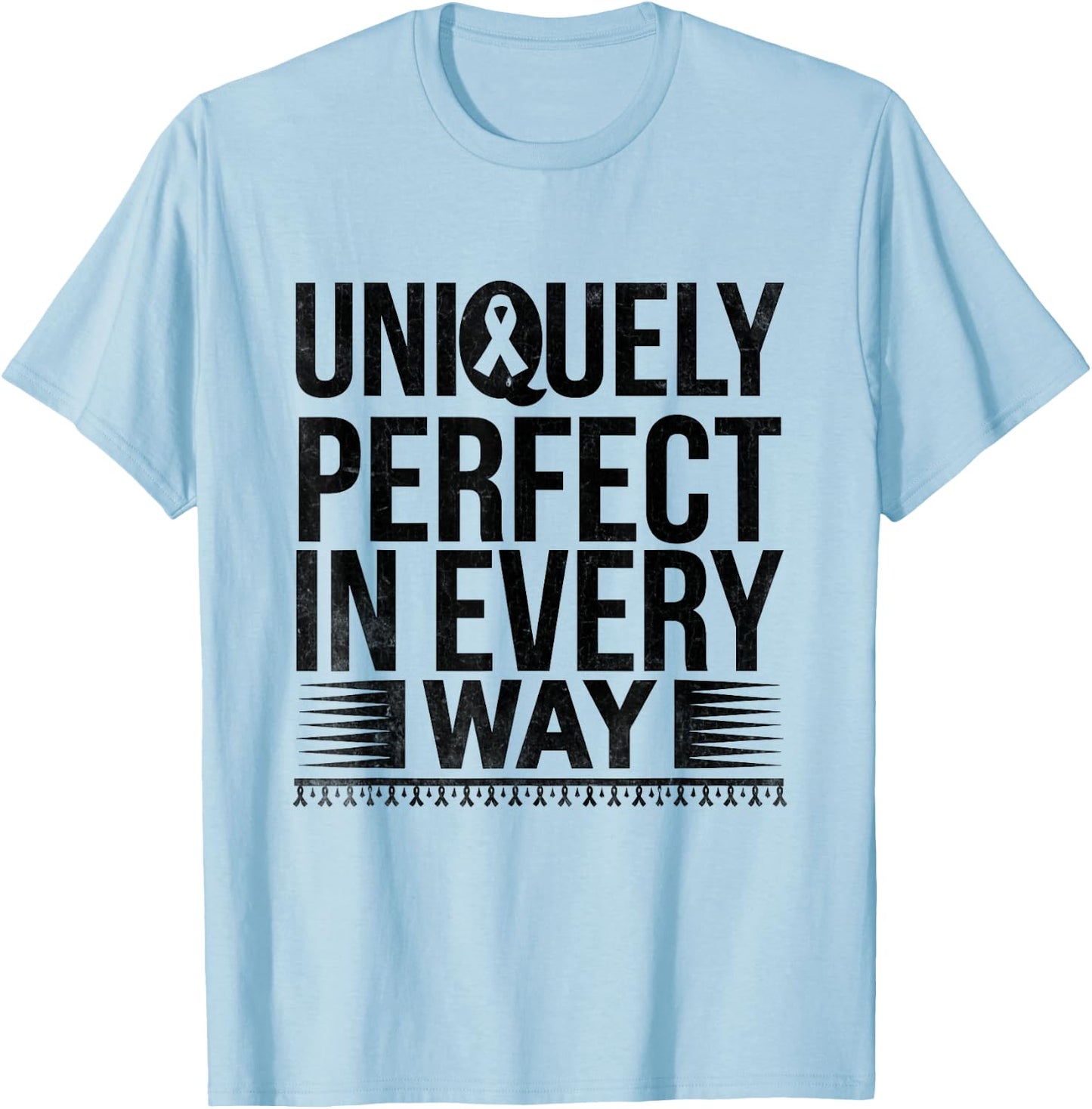 Uniquely Perfect In Every Way Down Syndrome Awareness Month T-Shirt - T-Shirt | Light Blue