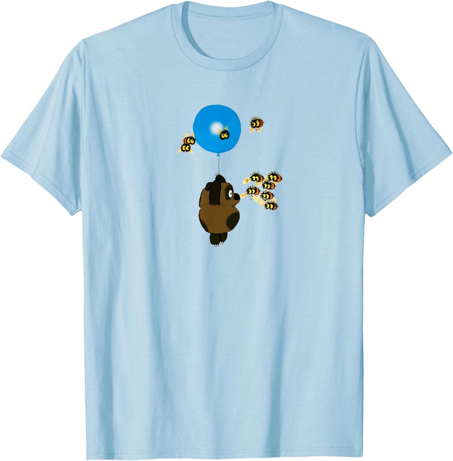 Funny Russian Vini Puh T-Shirt - T-Shirt | Light Blue