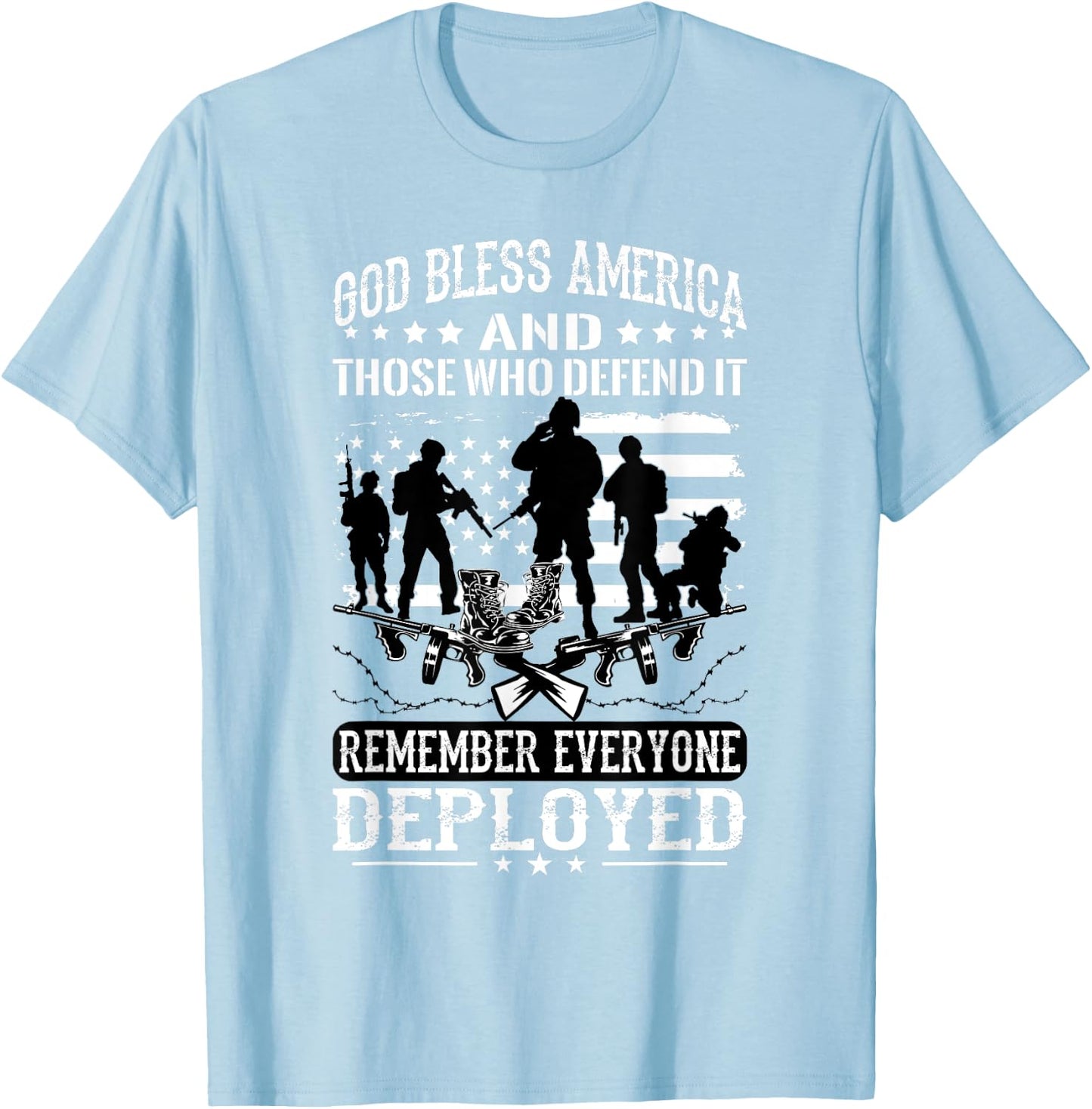Military Wear Red On Fridays Until They All Come Home shirt T-Shirt - T-Shirt | Light Blue