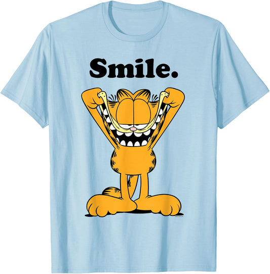 Garfield Classic Smile T-Shirt - T-Shirt | Light Blue