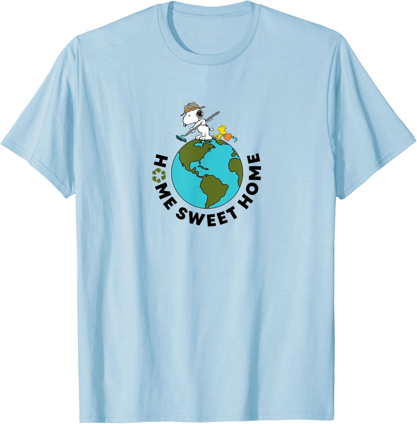 Peanuts - Earth Day Snoopy Home Sweet Home T-Shirt - T-Shirt | Light Blue