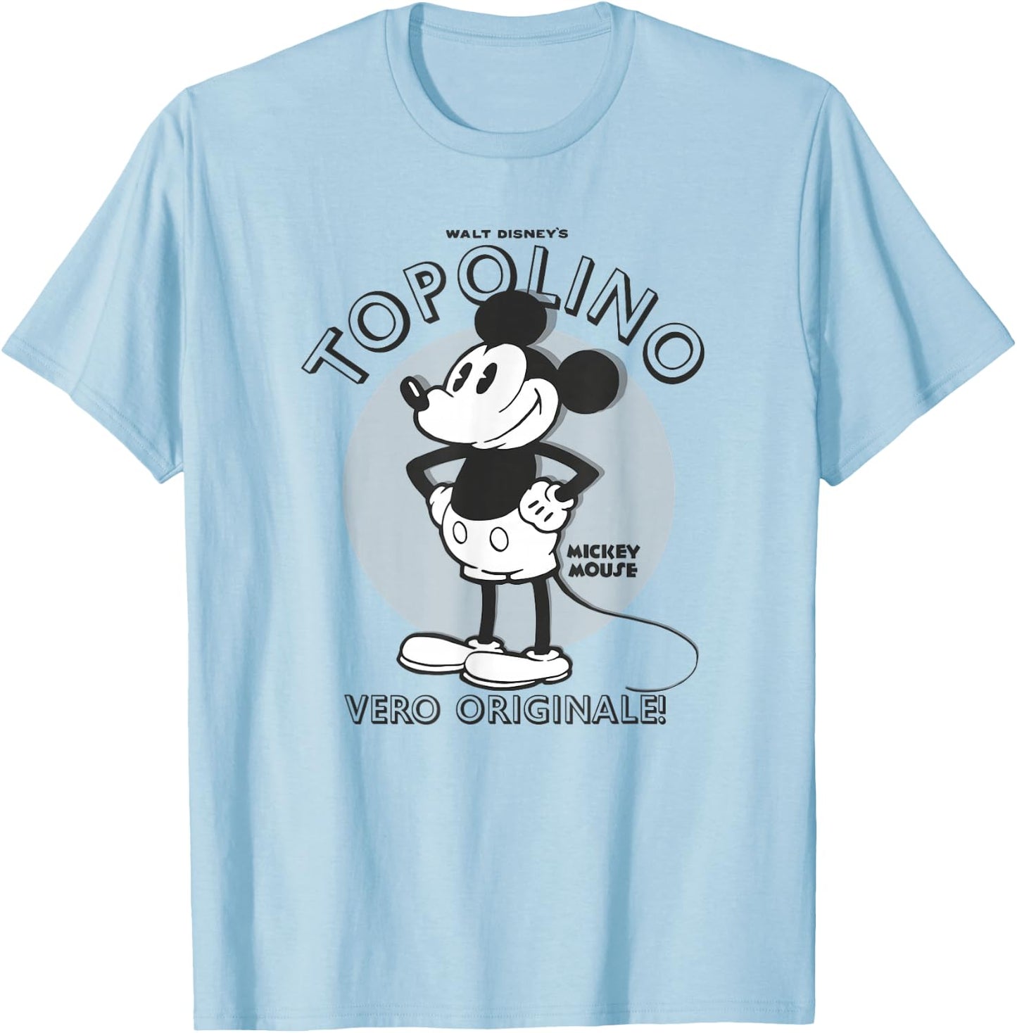 Disney Mickey And Friends Mickey Topolino Vero Originale T-Shirt - T-Shirt | Light Blue