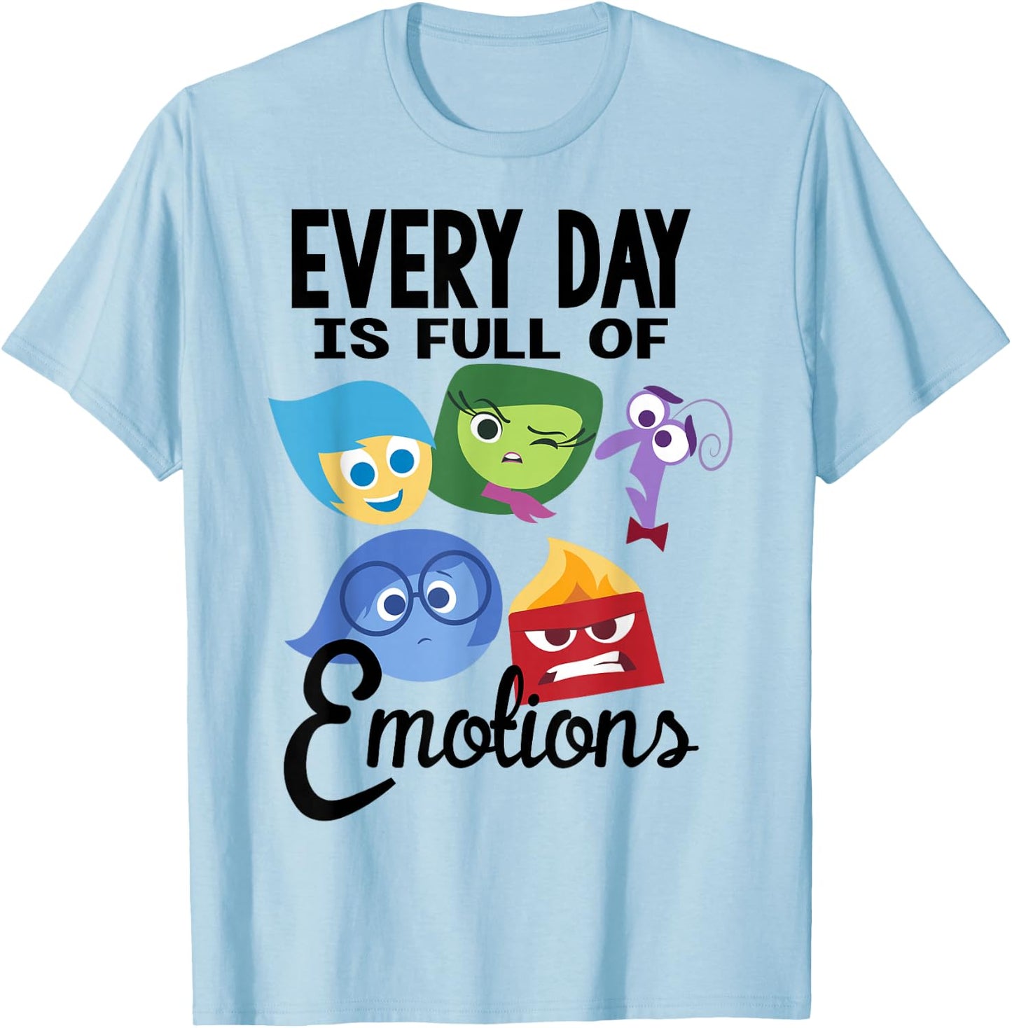 Disney Pixar Inside Out Every Day is Full of Emotions Group T-Shirt - T-Shirt | Light Blue