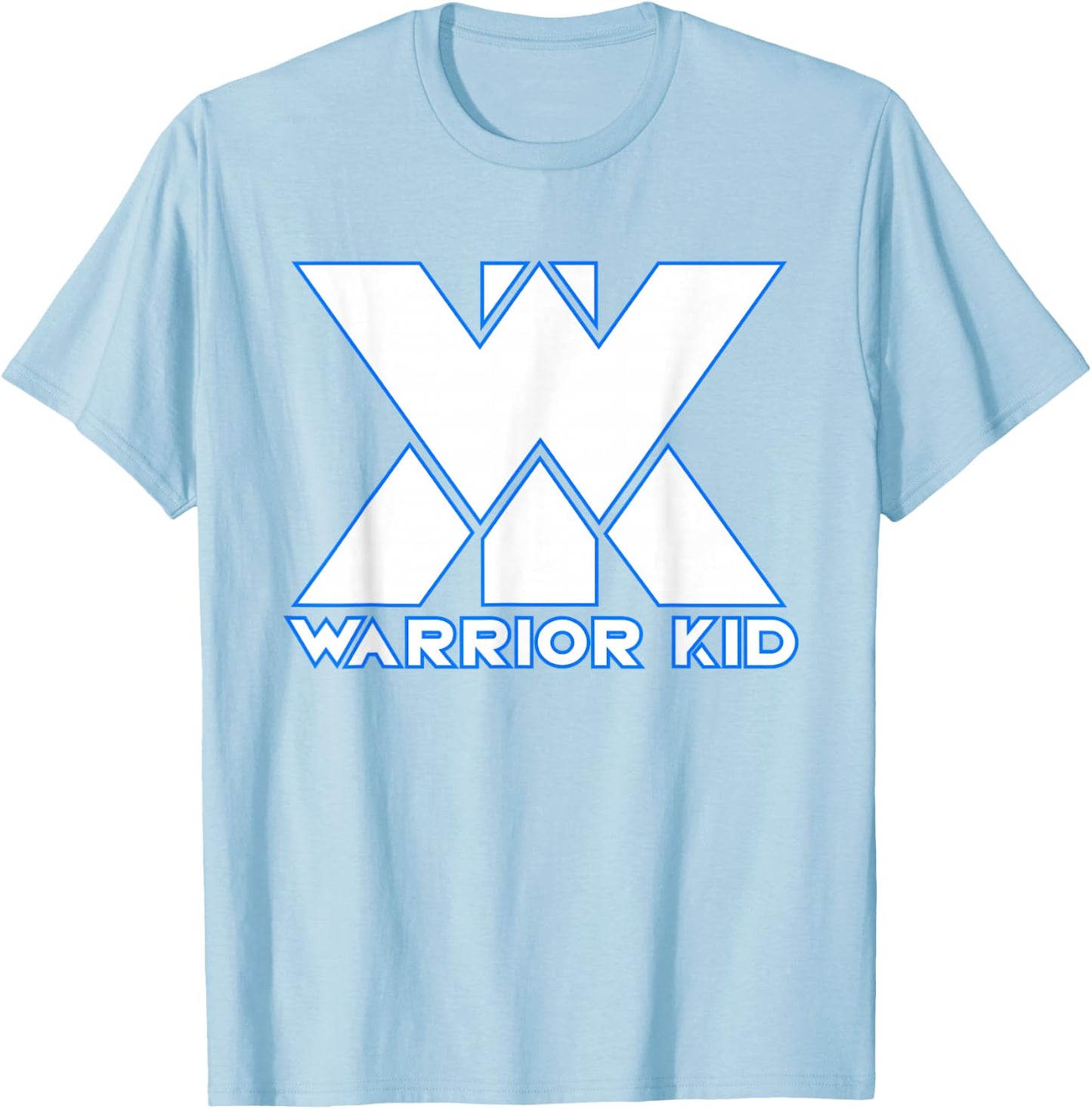 Kids and Adult Official Warrior Kid White and Blue Logo T-Shirt - T-Shirt | Light Blue