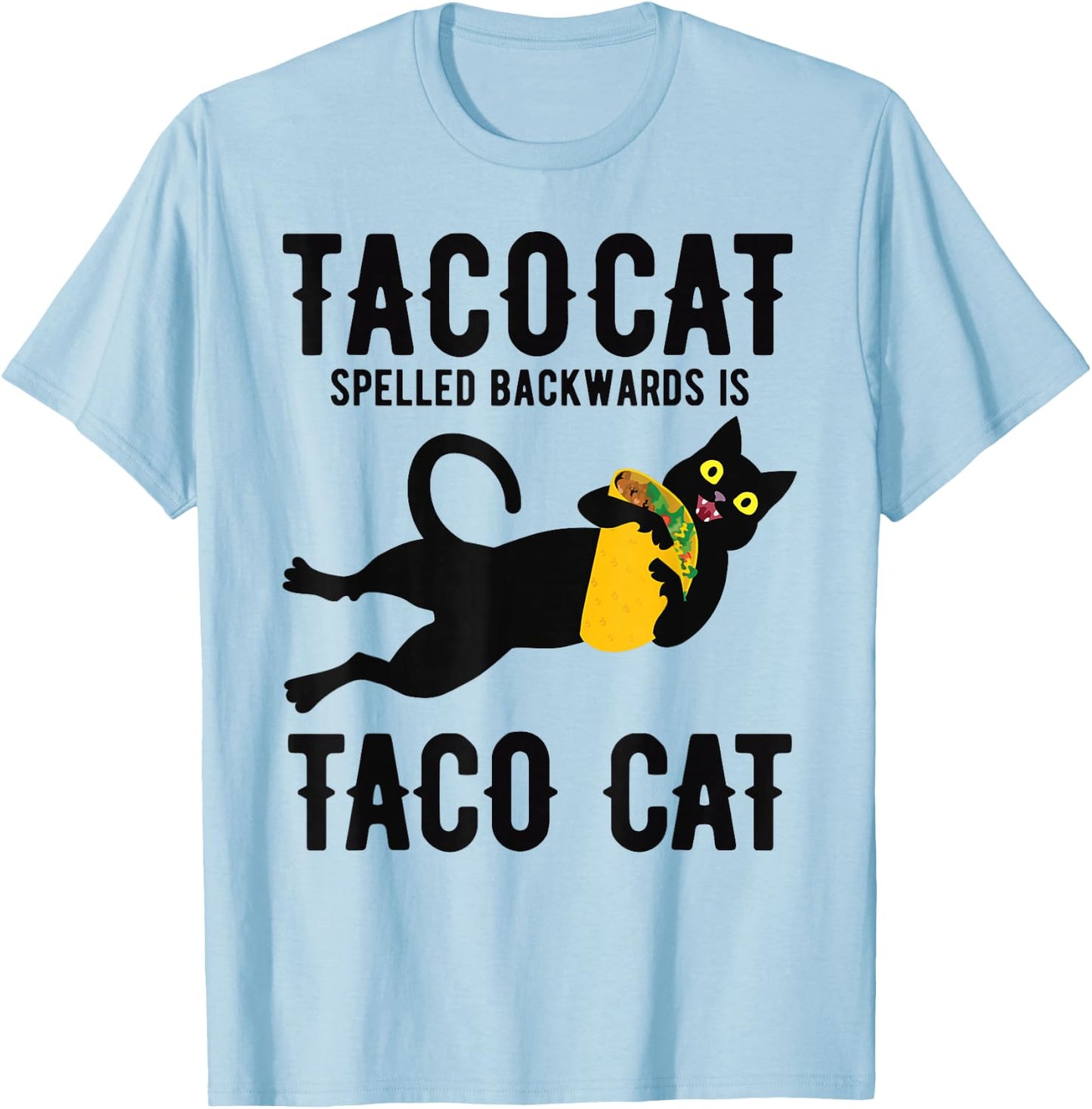 Funny Taco Cat Boys Girls Cinco De Mayo Taco Tuesday T-Shirt - T-Shirt | Light Blue