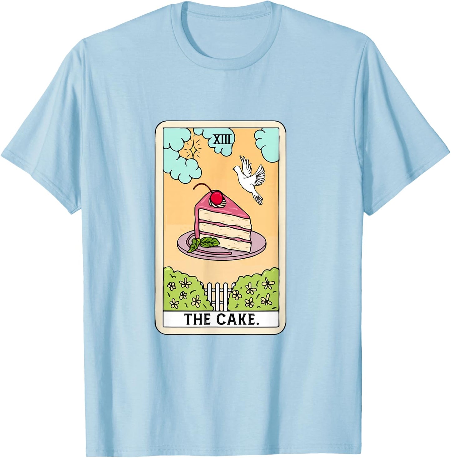 The Cake Tarot Card Funny Cake Lover Baking Lover Baker Cake T-Shirt - T-Shirt | Light Blue