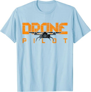 Drone Droning Quadcopter Pilot T-Shirt - T-Shirt | Light Blue